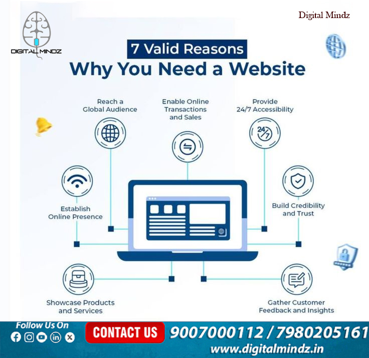 7 reasons why businesses need a professional website | Digital Mindz
